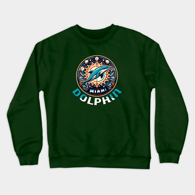 Miami Dolphins Crazy Crewneck Sweatshirt by TeeVee